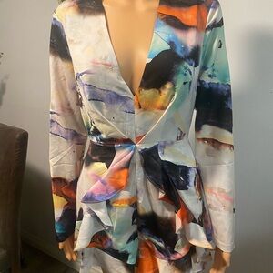 Kendall & Kylie Vibrant Long Sleeve Romper